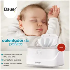 DAUER - Calentador de Pañitos Húmedos y Toallitas con Luz Graduable