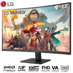 LG - Monitor Curvo 32MR50C-B FHD de 32" 100Hz, 5ms (GTG) AMD FreeSync