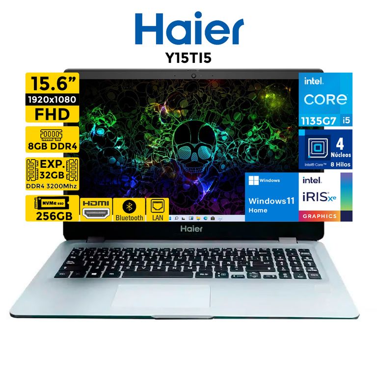 Laptop Intel Core i5-1135G7 Pantalla 15.6" FHD RAM 8GB SSD 256 Windows11 Home