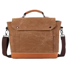 GENERICO - Maletin Bolso de Lona de alta calidad - Color Marron