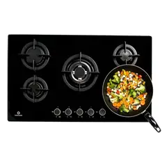 INDURAMA - ENCIMERA EGI-905VDNEG DE 5 QUEMADORES A GAS - 90 CM