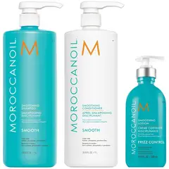 MOROCCANOIL - Shampoo Suavizante 1000ml + Acondicionador + Crema Smooth
