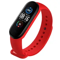 GENERICO - Correa de silicona Para Xiaomi MiBand 6- Rojo