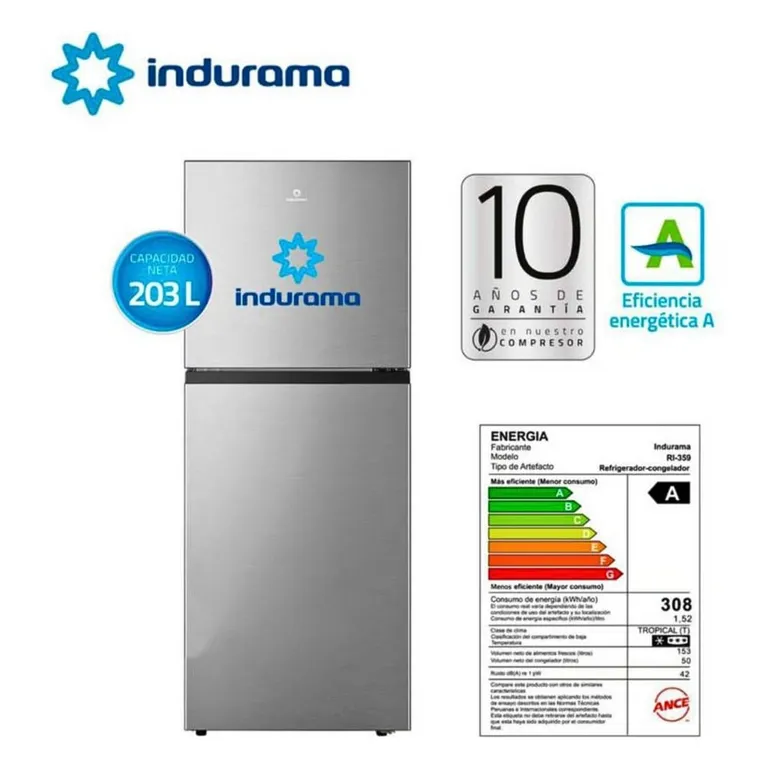 Refrigeradora Top Freezer No Frost 203 Litros RI-359_.