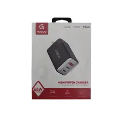 HOGUO - - Cargador M66 65W GaN Fast Charger 3 puertos