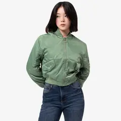 SQUEEZE - CASACA CROPP TAFETA CF TEIRA PLOMO