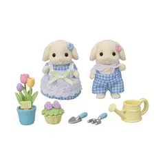SYLVANIAN FAMILIES - Calico Critters Hermanos Conejos Con Accesorios Jardinería