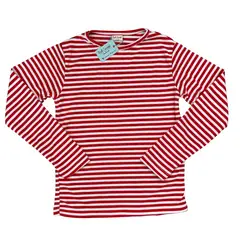 RED CARROT - Polo rojo y blanco rayado de algodon pima