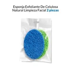 GENERICO - Esponja Exfoliante De Celulosa Natural Limpieza Facial 2 U_.