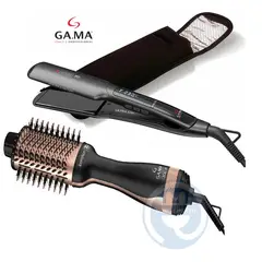 GAMA - Combo Cepillo Keration 3D + Plancha Titanio X-Wide 3D