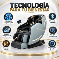 XION - Sillón Masajeador HJ-BB120 Tecnología Cero Gravedad y Presión de Aire