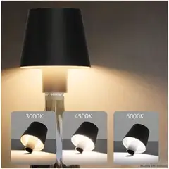 INSPIRA - Lampara de mesa para botella LED portatil 3 tipos de iluminación