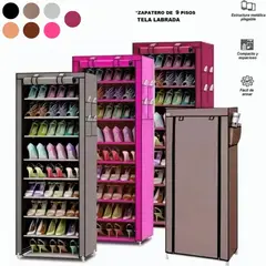 OEM - Organizador Zapatera Armable de 9 niveles con Funda - Varios Colores