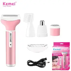 KEMEI - Depiladora Afeitadora 4 en 1 para Dama