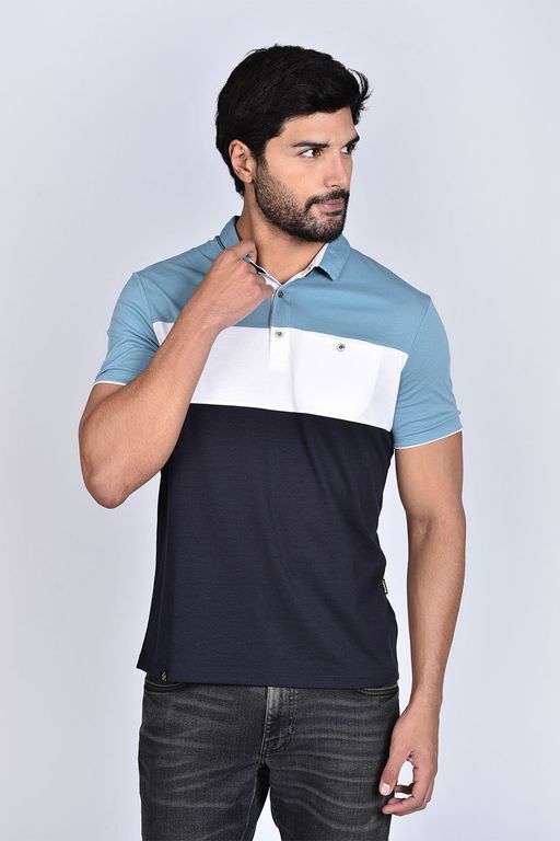 Polo Pique Manga Corta Hombre Bloques