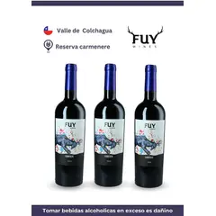 FUY - Vino Carmenere reserva pack x 3