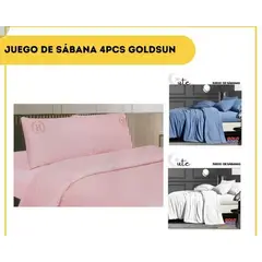GOLDSUN - Juego de Sabanas 4PCS Blanco 1800 Hilos
