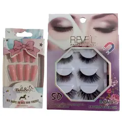 REVE'L PROFESSIONAL - PACK PESTAÑAS IMANTADAS + UÑAS AUTOADHESIVAS