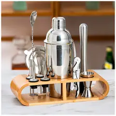 SASHIJA - Set de Bar Profesional 12 Piezas Juego de Coctelera para Barman SL6