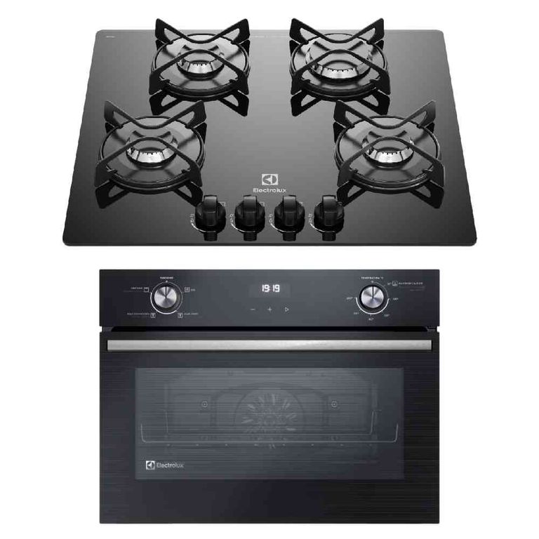 Combo:Horno Convección Eléctrico OE4EH + Cocina Empotable a Gas 4 Quemadores ETGZ24F0EPUB