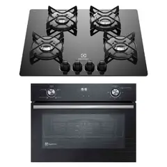 ELECTROLUX - Combo:Horno Convección Eléctrico OE4EH + Cocina Empotable a Gas 4 Quemadores ETGZ24F0EPUB