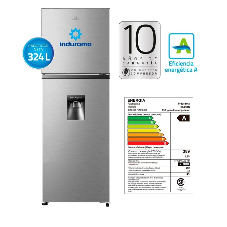 Refrigerador RI-439D No Frost 325 litros - Silver_.