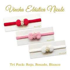 GENERICO - Vincha para bebé modelo Nicole Tri Pack