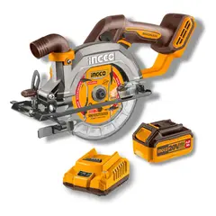 INGCO - Sierra circular 140mm + bateria 4ah y cargador
