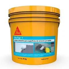 SIKA - Sellador Antisalitre y Humedad SikaTop 1 Gris Balde x 4 Kg
