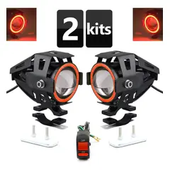 GENERICO - Explorador Ultra Led U7 Ojo Angel + Diablo + Switch Moto