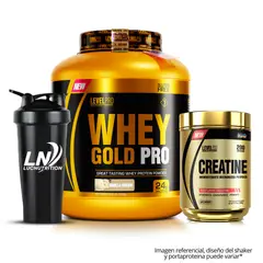 LEVEL PRO - Whey Gold Pro 3 kg / 6.6 lb vainilla + Creatina 500 g + shaker