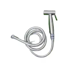 GENERICO - Ducha Higiénica Bide Acero Inoxidable con Manguera Flexible 2Mts