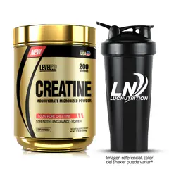 LEVEL PRO - Creatina 500 g - Creatina Micronizada + Shaker