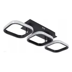 HOME NEAT - Lámpara de Techo LED 3 Anillos Rectángulos 3 Color - Negro