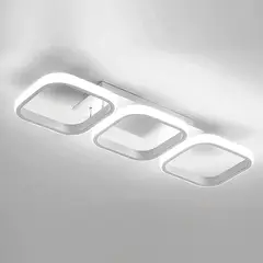 HOME NEAT - Lámpara de Techo LED 3 Anillos Rectángulos 3 Color - Blanco