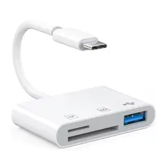 OEM - Lector de memoria 3 en 1 Tipo C a SD/ TF y USB 3.0