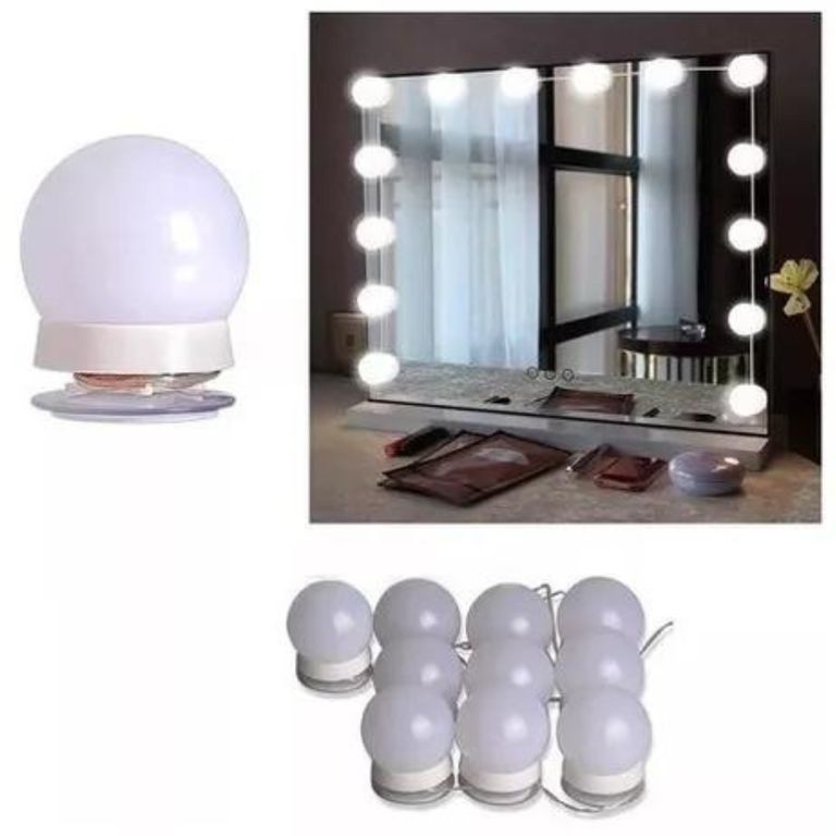 Luces LED para Espejo de Tocador Maquillaje con 10 Focos