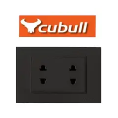 CUBULL - TOMACORRIENTE DOBLE COLOR NEGRO MARCA MODELO L2-014