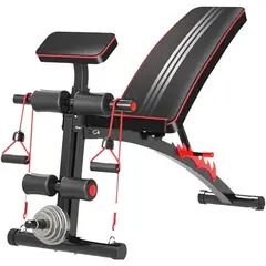 BLACKFIT - Banca Libre Multifuncion Press Predicador Piernas Ligas