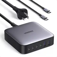 UGREEN - Cargador Pared 200w Gan 6 Puertos 4 Usb-c + 2 Usb-a