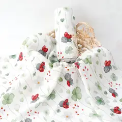 GENERICO - Manta de Muselina Suave para Bebé 100% Algodón 110 x 120 cm