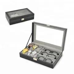 GENERICO - Porta Reloj de Cuero y Organizador de Aretes Collar Lentes