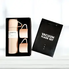 GENERICO - Set de Termo con 3 Tazas - 500 ml