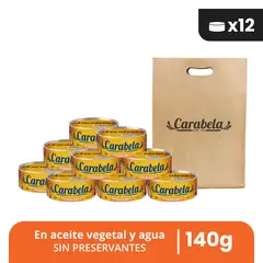 CARABELA - Trozos de Caballa en aceite vegetal 140gr Pack x12