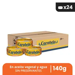 CARABELA - Trozos de Caballa en aceite vegetal 140gr Caja x24