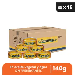 CARABELA - Trozos de Caballa en aceite vegetal 140gr Caja x48