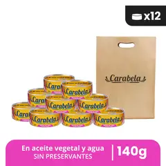 CARABELA - Trozos de Jurel en aceite vegetal 140gr Pack x12