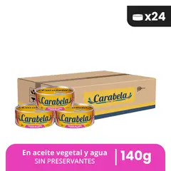 CARABELA - Trozos de Jurel en aceite vegetal 140gr Caja x24