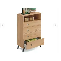 NACION MUEBLES - VELADOR ROSE COLOR MADERA