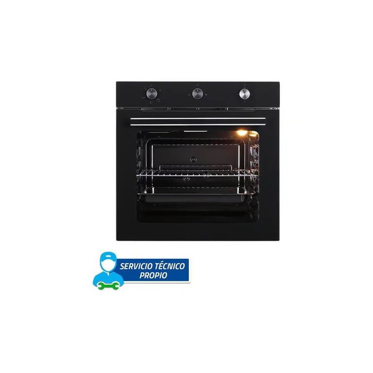 Horno Empotrable A Gas Negro 75L HEI-75NGP